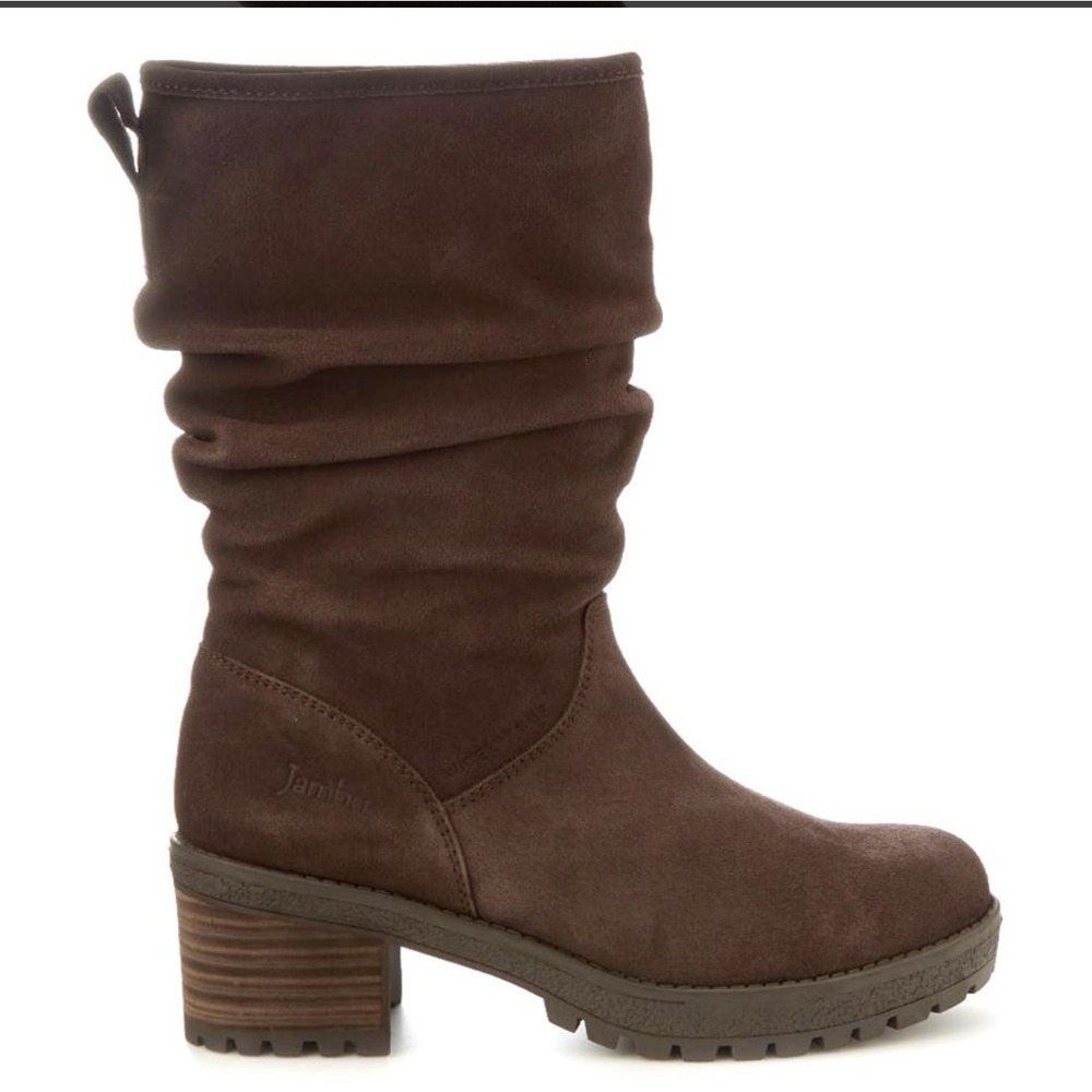 Jambu Amy Waterproof Brown Suede Mid-Calf Round Toe Boots Women's‎ 10M J3AMY34